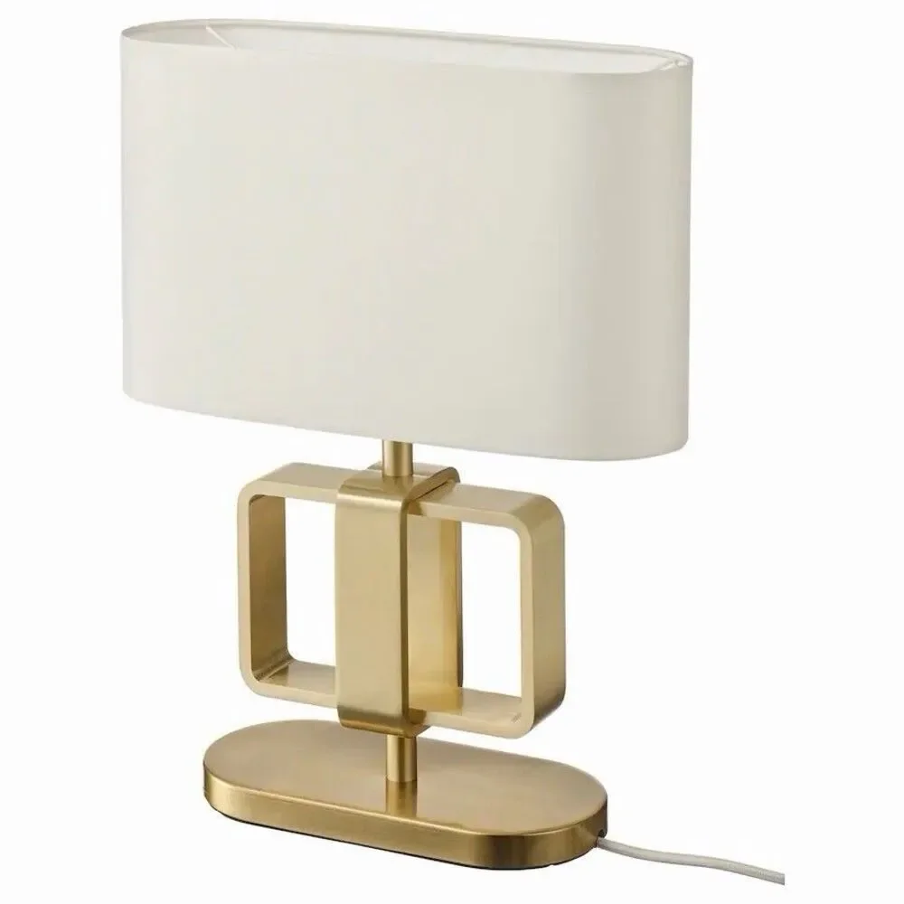 Ikea UPPVIND Table lamp, brass plated/white 19 
